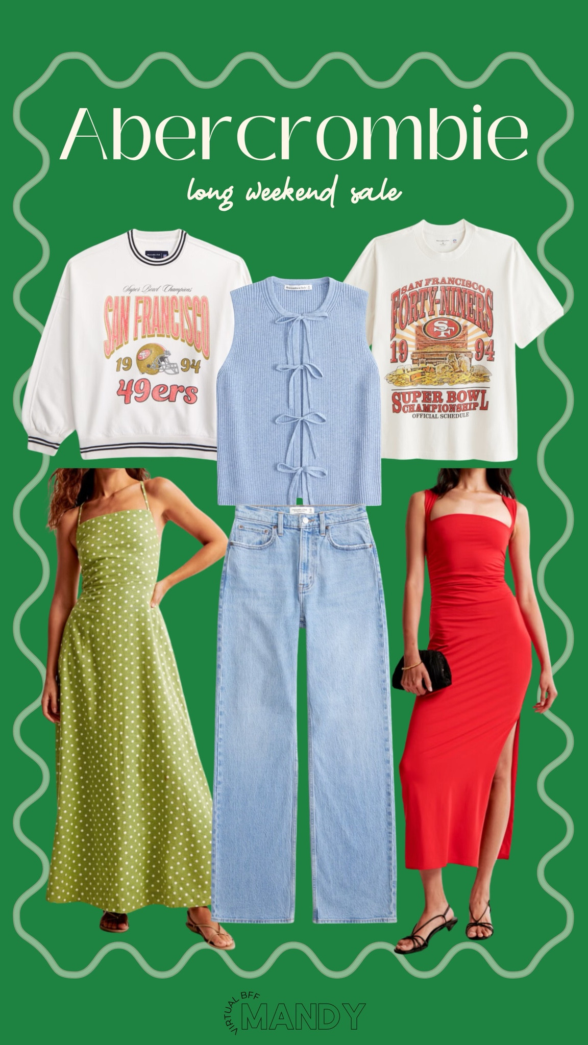 Abercrombie Sale 🙌🏼

Abercrombie favs - Graphic Tee - Summer dress - Long dress dress - Denim jeans - Sweater top - Summer fashion - Outfit inspo - Mom fashion 

#LTKSaleAlert #LTKSeasonal #LTKStyleTip