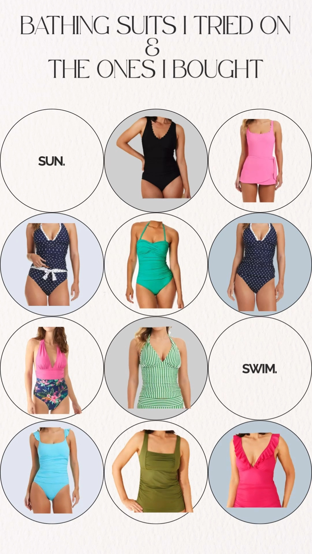Swimsuits from Belk, Kohls and Target that I tried on and the ones I picked for our beach vacation. Tankinis and one piece bathing suits. 

#LTKSeasonal #LTKSaleAlert #LTKSwim
