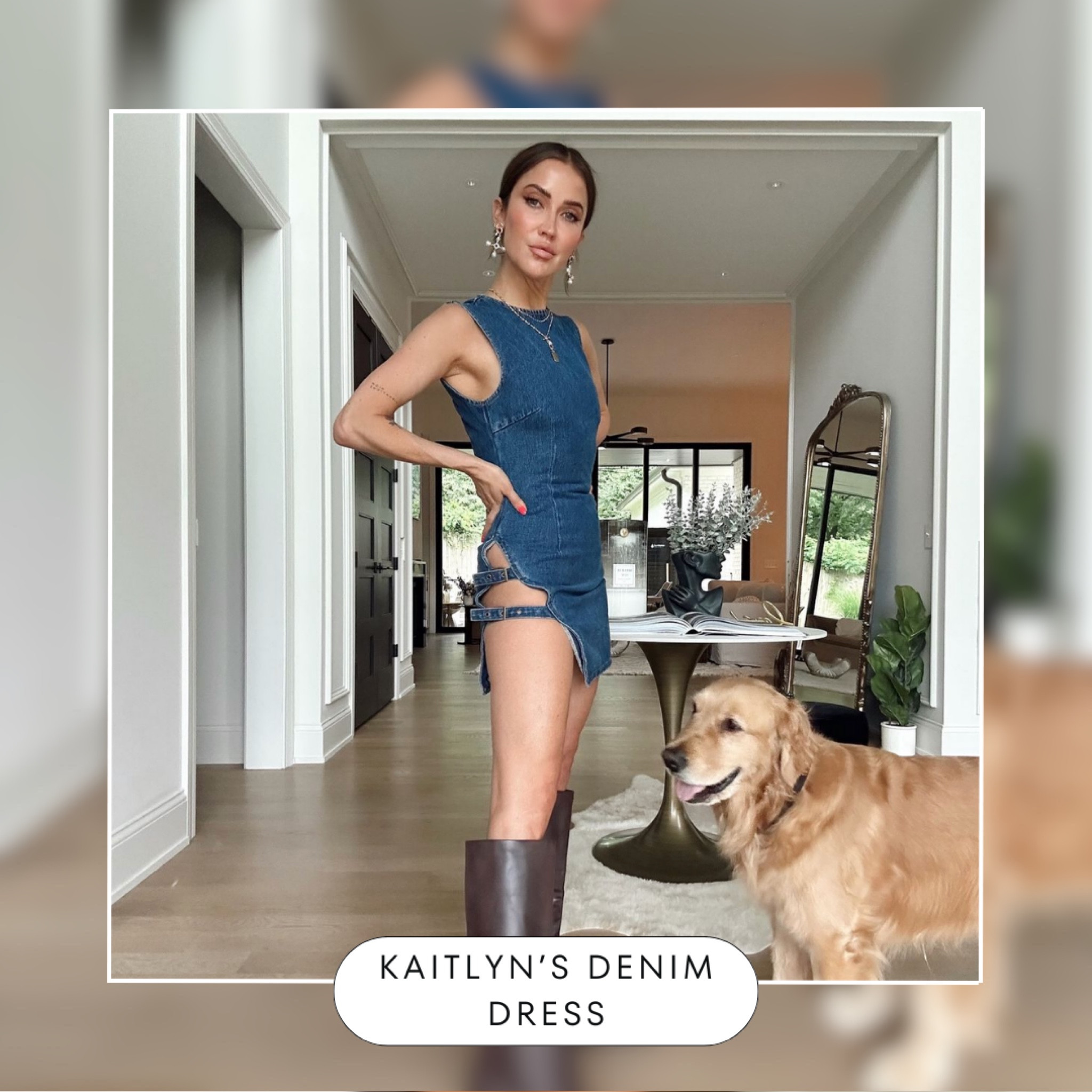 Shop Kaitlin Bristowe’s denim dress at the link in my bio!