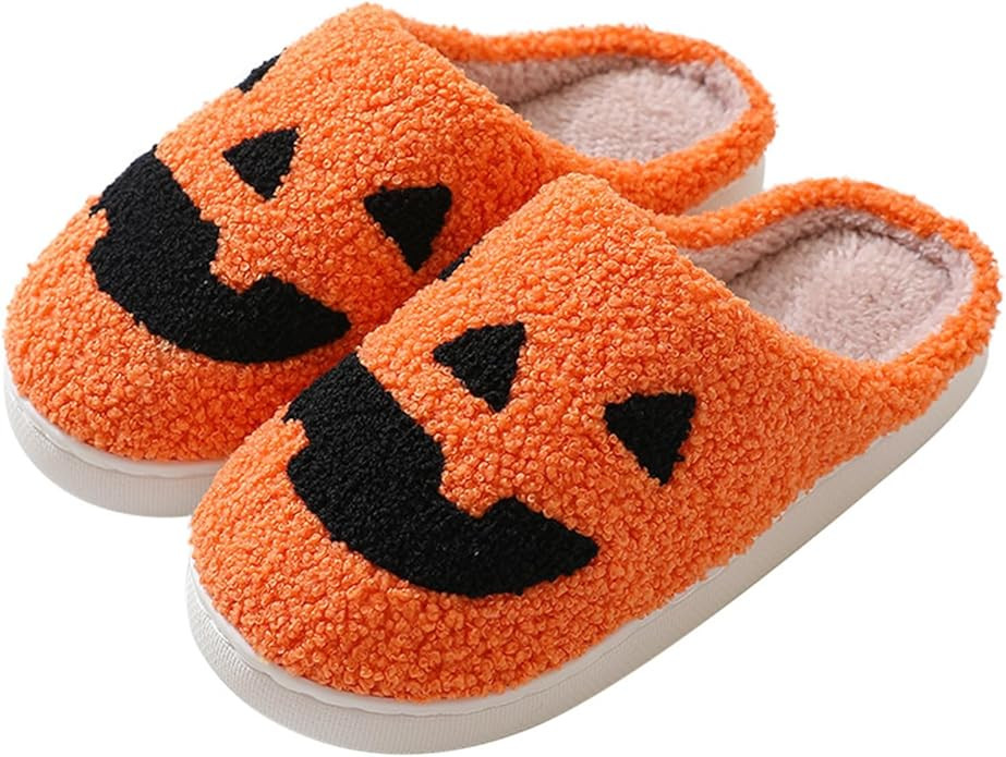 Womens Mens Slippers Halloween Christmas Cute Cartoon Pattern Slipper Anti-slip Design Cozy Indoo... | Amazon (US)