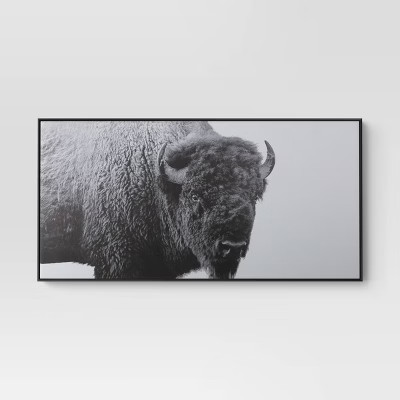 47"x24" Buffalo Wall Canvas Black - Threshold™ | Target