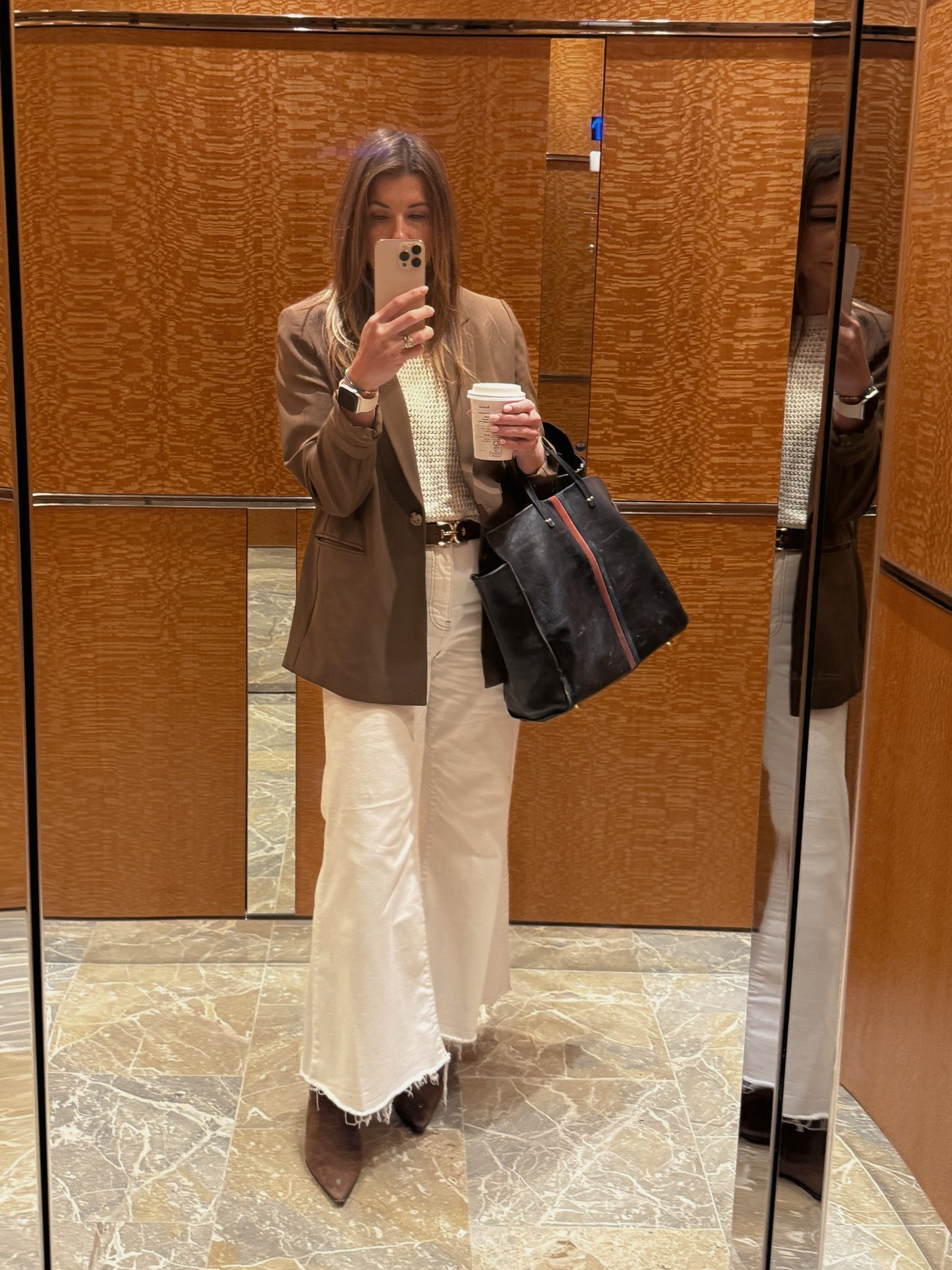 Neutral work outfit inspiration. Brown Amazon blazer. 

#LTKOver40 #LTKFindsUnder100 #LTKSeasonal