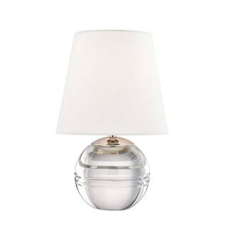 Mitzi by Hudson Valley Lighting Nicole 12.75 in. Polished Nickel Table Lamp-HL310201-PN - The Hom... | The Home Depot