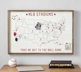 <em>MLB™</em> Wood Pinboard (24" x 36") | Pottery Barn Kids