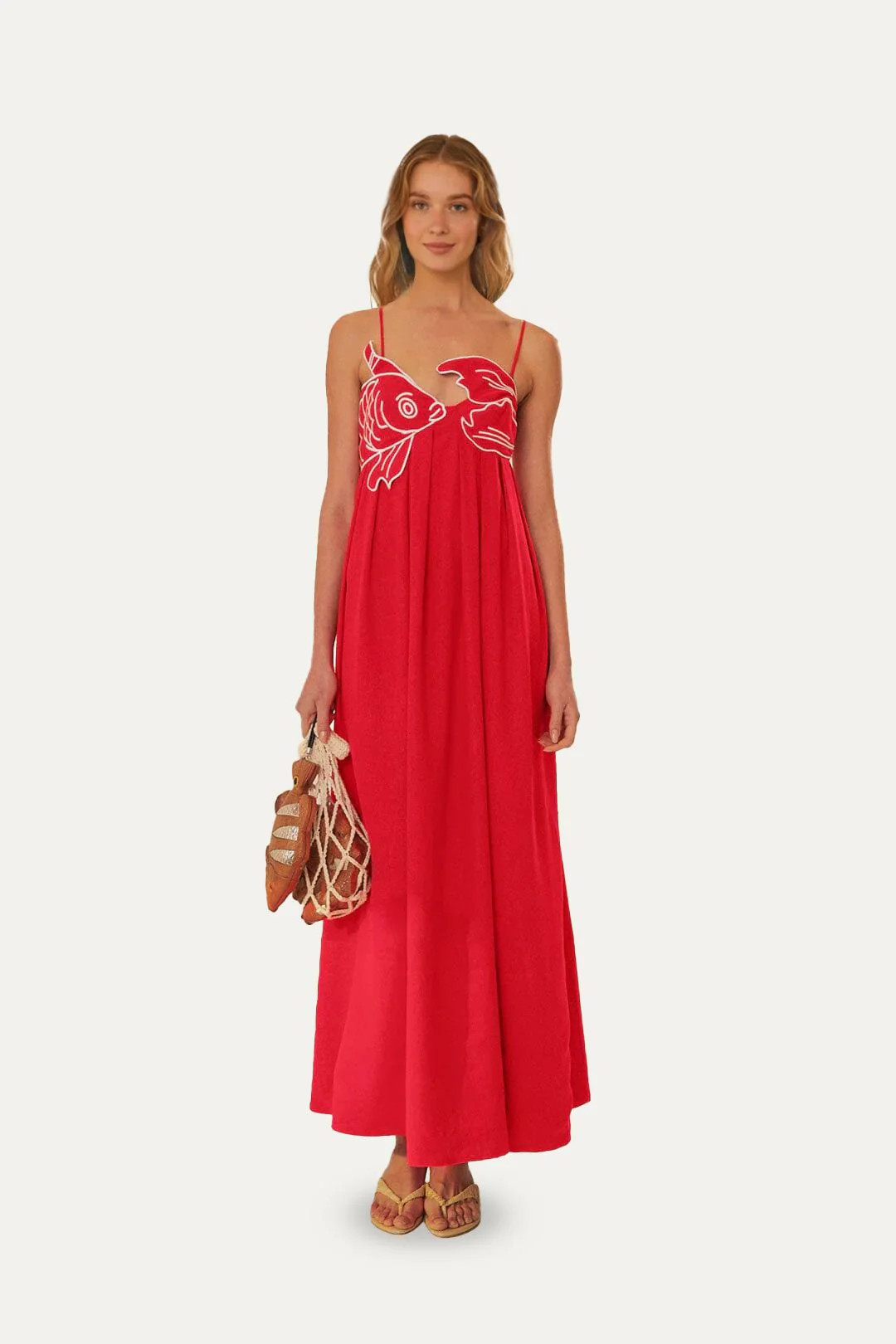 Red Fish Top Maxi Dress | FarmRio (US)
