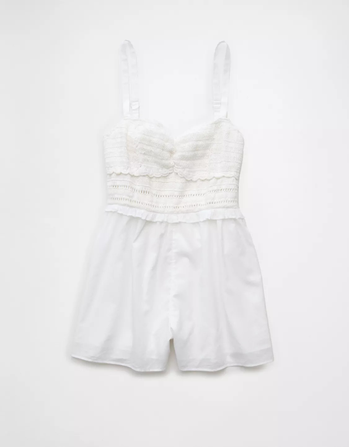 AE Crochet Bodice Romper | American Eagle Outfitters (US & CA)