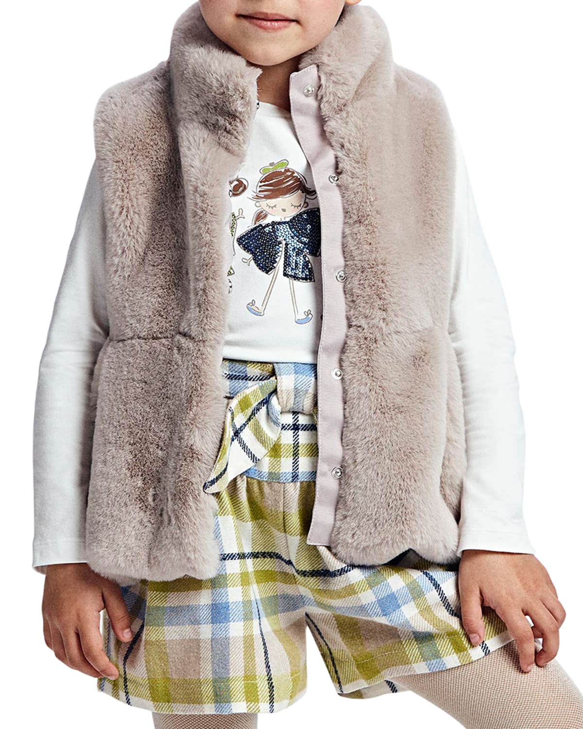 Girl's Faux-Fur Vest, Size 3-7 | Neiman Marcus