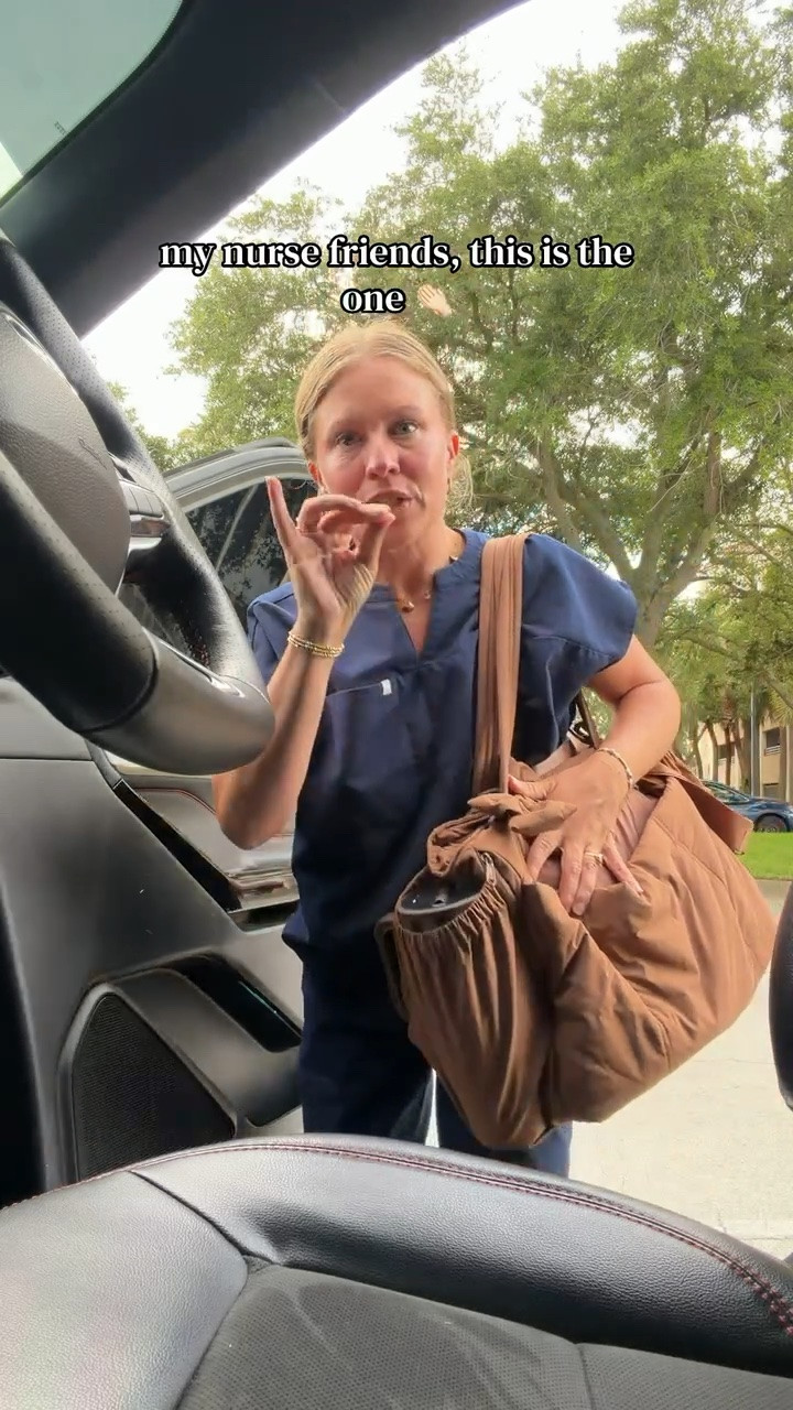 Nurses, this bag deserves a spot in your work rotation. 🩺✨ It fits everything I need for a long shift—water bottle, snacks, planner, charger, badge essentials, and all the random things that somehow end up coming to work with me. The bow detail makes it cute enough to double as an everyday bag, too. 💕 #NurseLife #WorkBag #NurseMustHaves 

 #LTKdayinmylife #LTKActive #LTKWorkwear