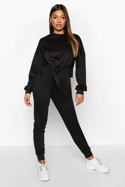 Knot Front Loungewear Set | Boohoo.com (US & CA)