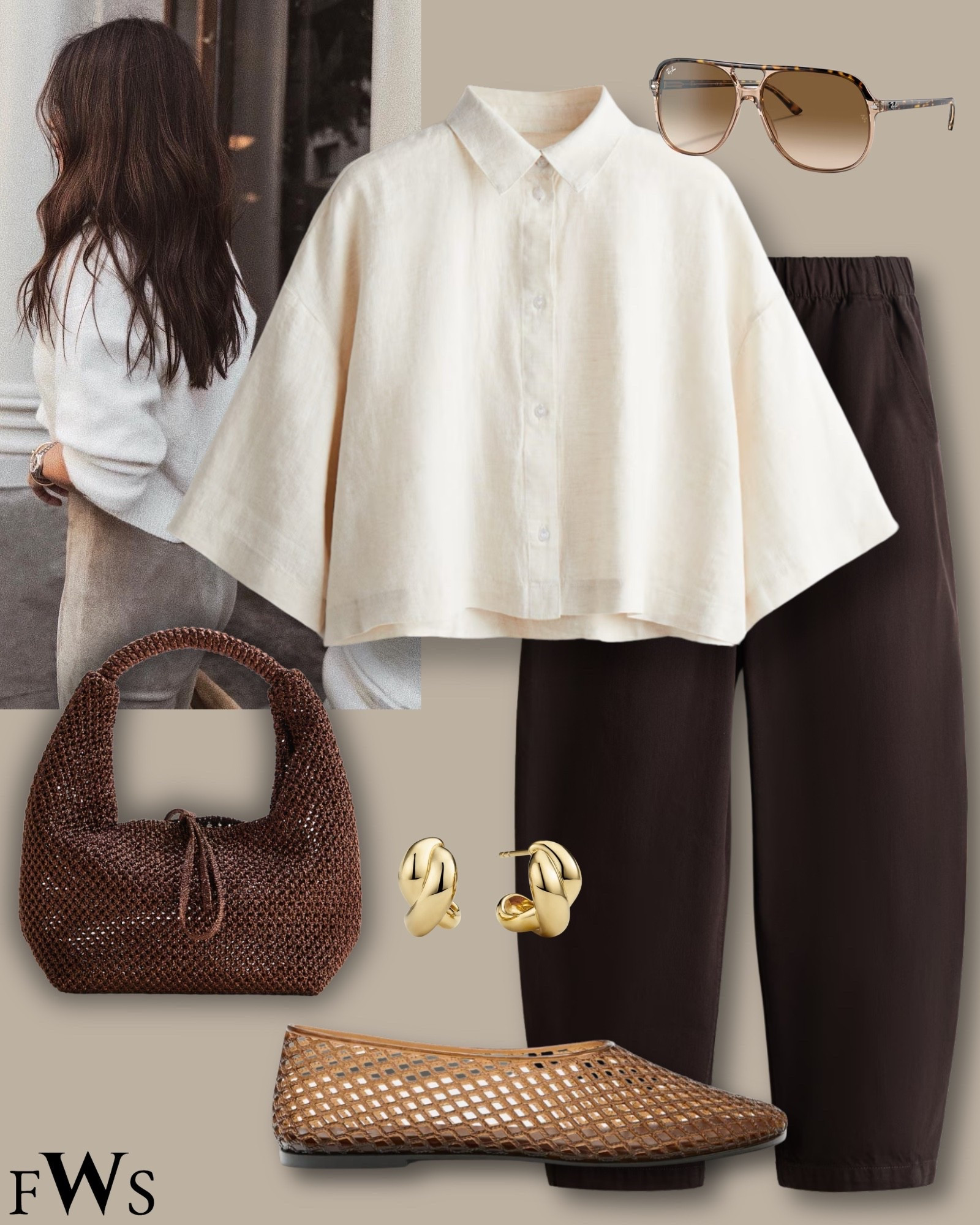 Styling H&M barrel leg sinon stretch trousers with the elastic waist in brown for spring 🤎

#LTKmidsize #LTKover50style #LTKfestival