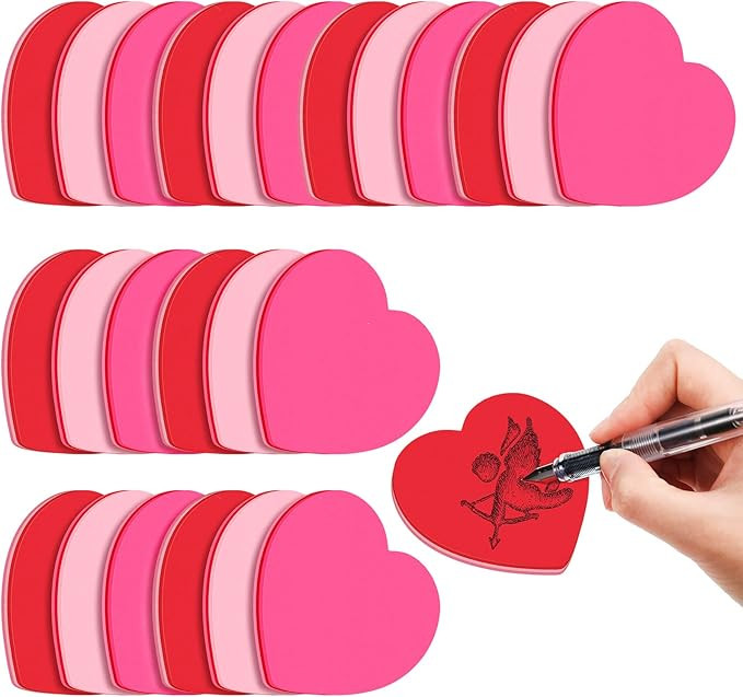 BBTO 720 Sheets Heart Shaped Sticky Notes Sticky Memo Funny Self Stick 3 x 3 Inch Colorful Cute N... | Amazon (US)