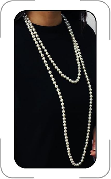 Pearl Necklaces for Women 60'' 70" Long Pearl Necklace 15.75'' Pearl Choker Necklace Chunky Bead ... | Amazon (US)