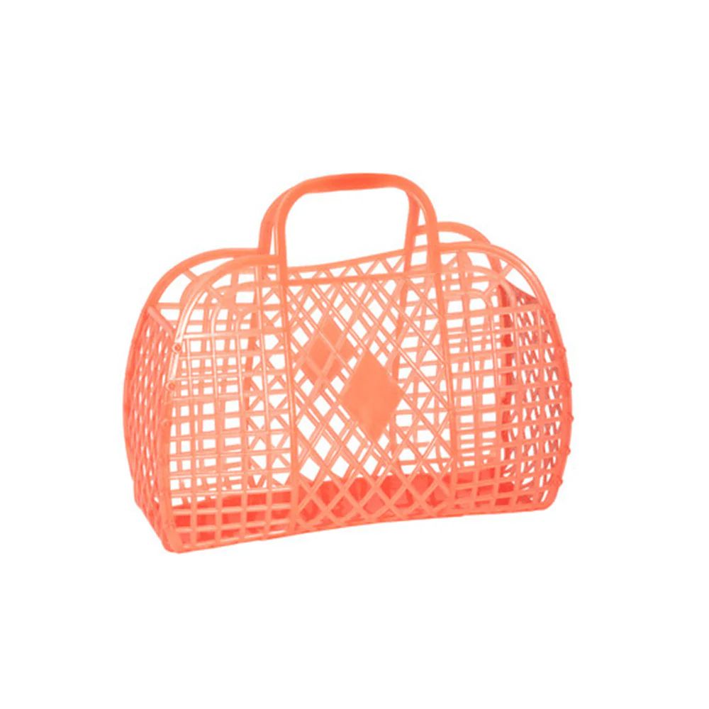 Retro Basket Jelly Bag, Neon Orange - 2 Sizes | Shop Sweet Lulu