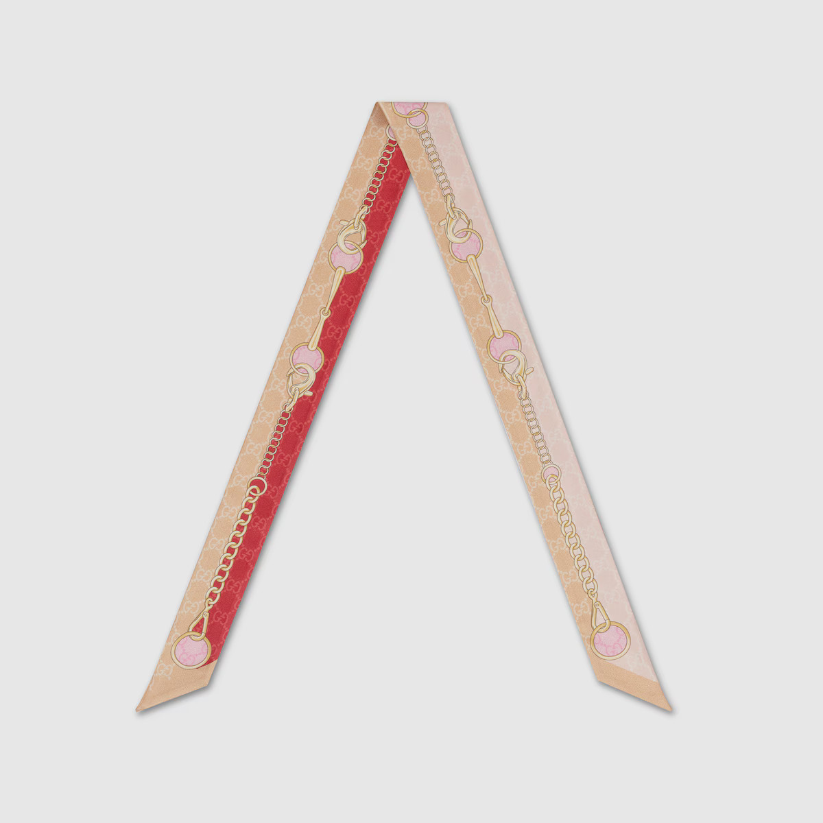 GG Gucci chain print silk neckbow | Gucci (US)