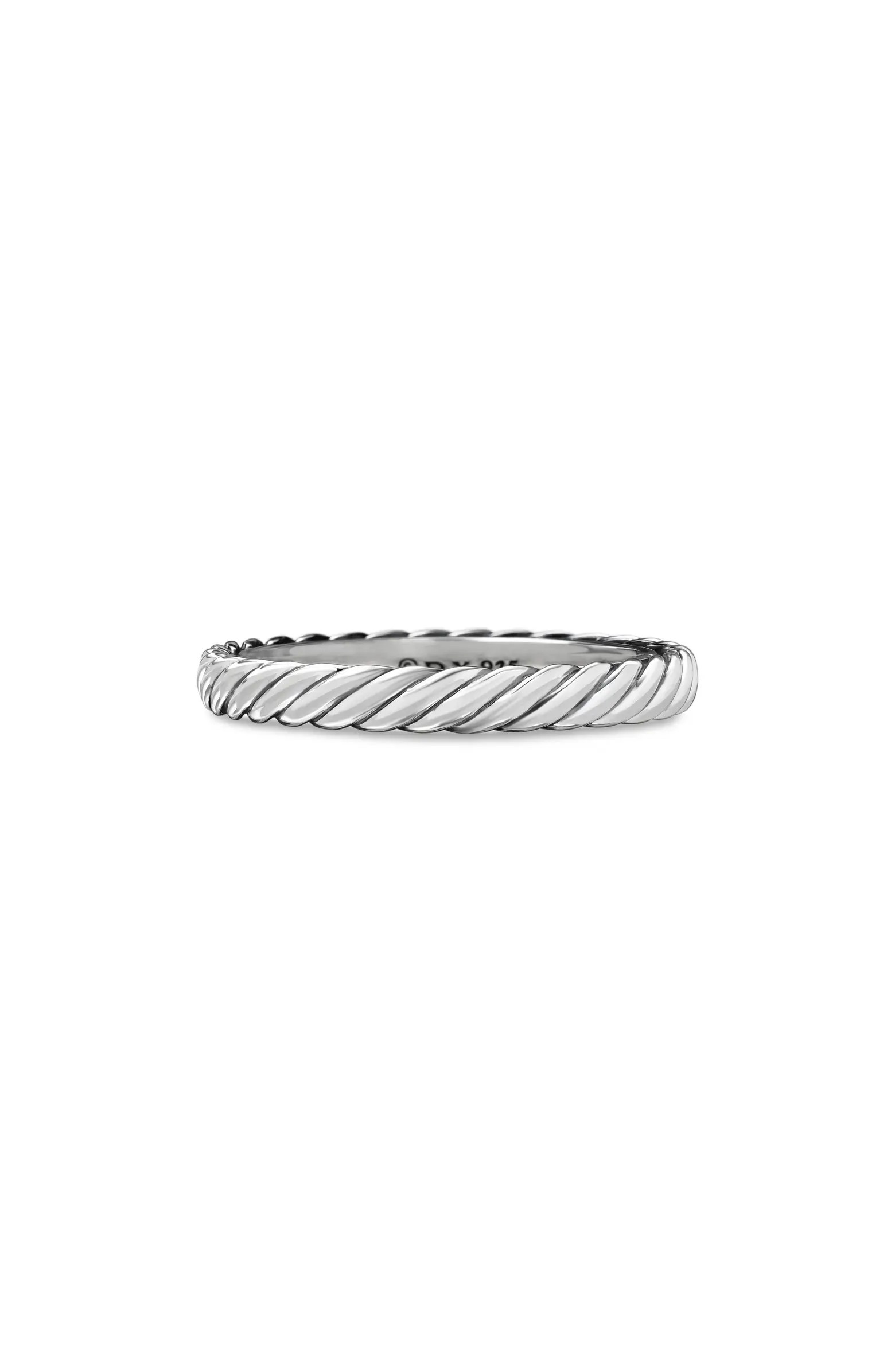 Cable Collectibles® Stack Ring in Sterling Silver, 3mm | Nordstrom