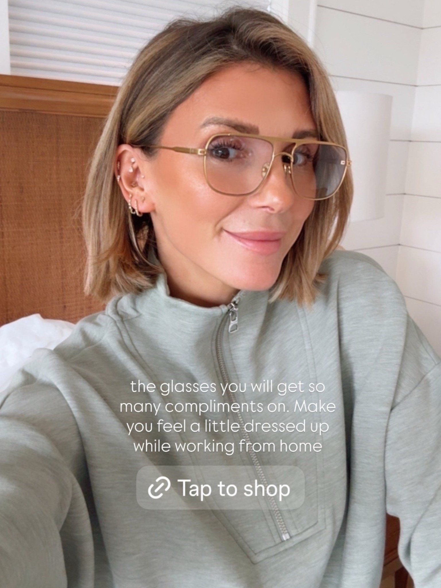 These glasses are such a vibe 🤍
So many compliments every time I wear them — and they make working from home feel a little more dressed up.
#LTKStyle #WFHStyle #LTKFinds 

#LTKootd