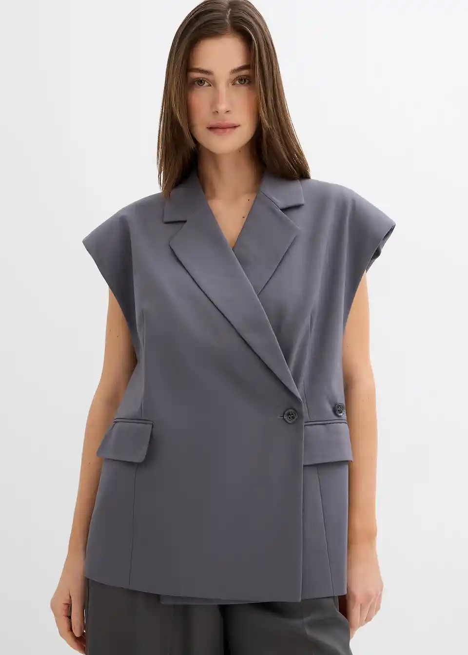 Longweste mit Schulterpolstern | Bonprix DE