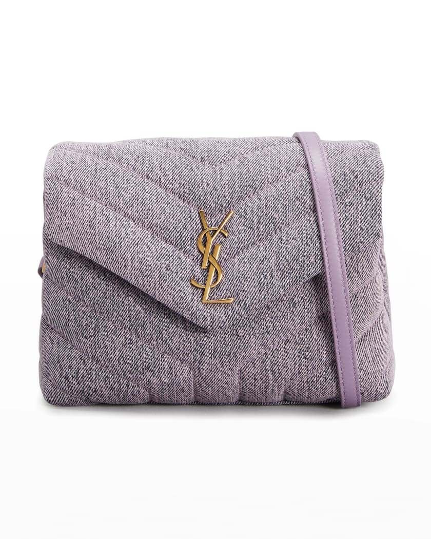 Loulou Toy YSL Denim Shoulder Bag | Neiman Marcus