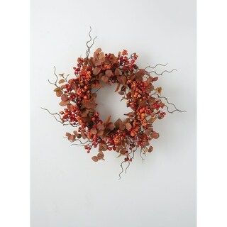 Orange Mixed Berry Wreath - 16"L x 7.5"W x 16"H | Bed Bath & Beyond