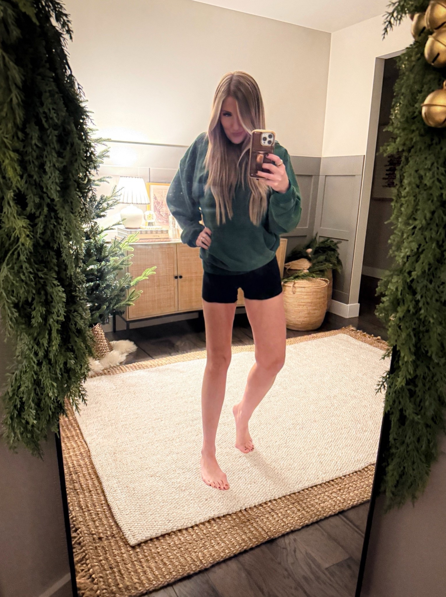 This was my winter break uniform. Aritzia hoodie on top, Aerie super chill boxer briefs on the bottom, & zero plans to change out of it. Cozy, easy, & honestly the only outfit I kept reaching for when we were just hanging at home. Bottoms run small; size up one. I’m wearing size small in the hoodie & bottoms. 

cozy outfit-loungewear set-at home outfit-winter loungewear-comfy clothes-hoodie outfit-boxer shorts-aerie lounge-aritzia hoodie-women loungewear-casual home outfit-relaxed fit-soft basics-stay home style-cozy girl-aesthetic loungewear-everyday basics-minimal style-homebody outfit-comfort wear-lounge shorts-cozy layers-winter basics-casual chic-soft hoodie-comfy favorites

#LTKU #LTKActive #LTKmomlife