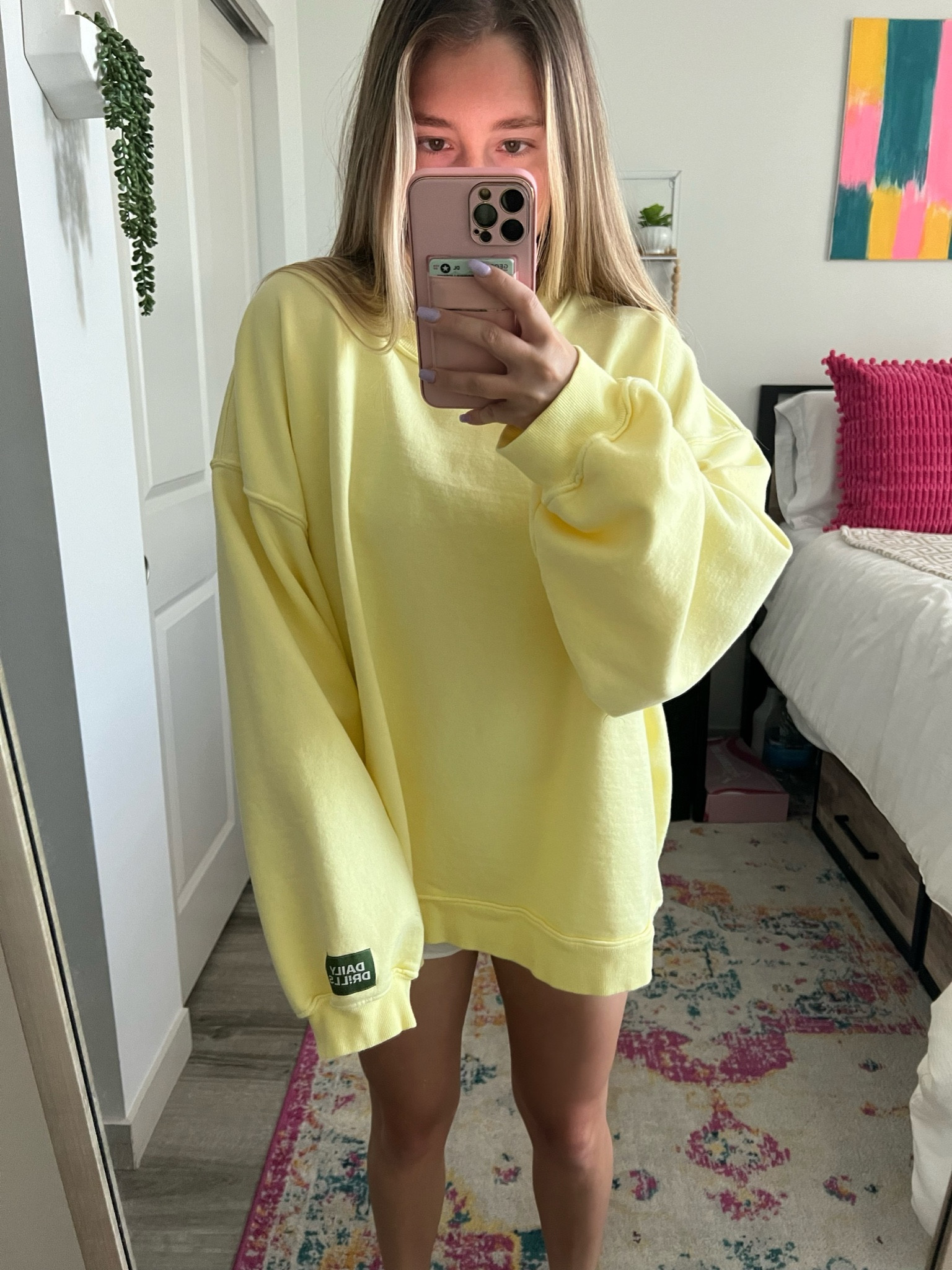 this yellow daily drills sweatshirt is a NECESSITY!!!!! xs/s