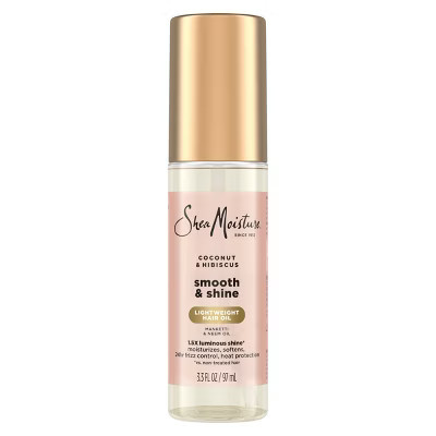 SheaMoisture Coconut and Hibiscus Smooth + Shine Hair Oil - 3.3 fl oz | Target