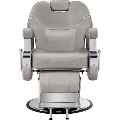 Hydraulic Reclining Salon Chair, Faux Leather Barber Chair | Wayfair North America