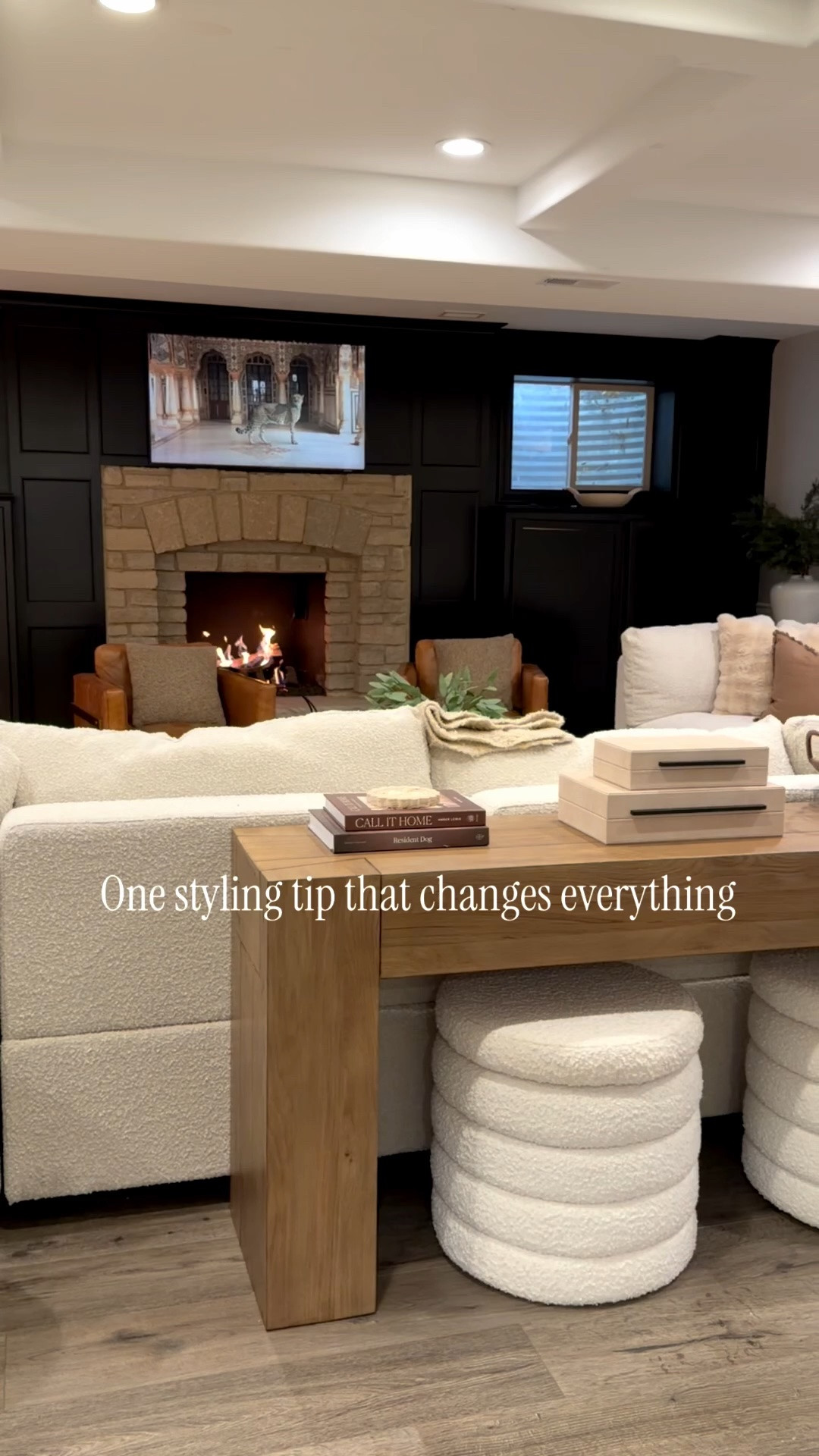 Your sofa probably needs this behind it 🤍

A narrow console instantly makes the room feel warmer, more intentional, and adds hidden storage too.

Everything linked in LTK.

#LTKHome