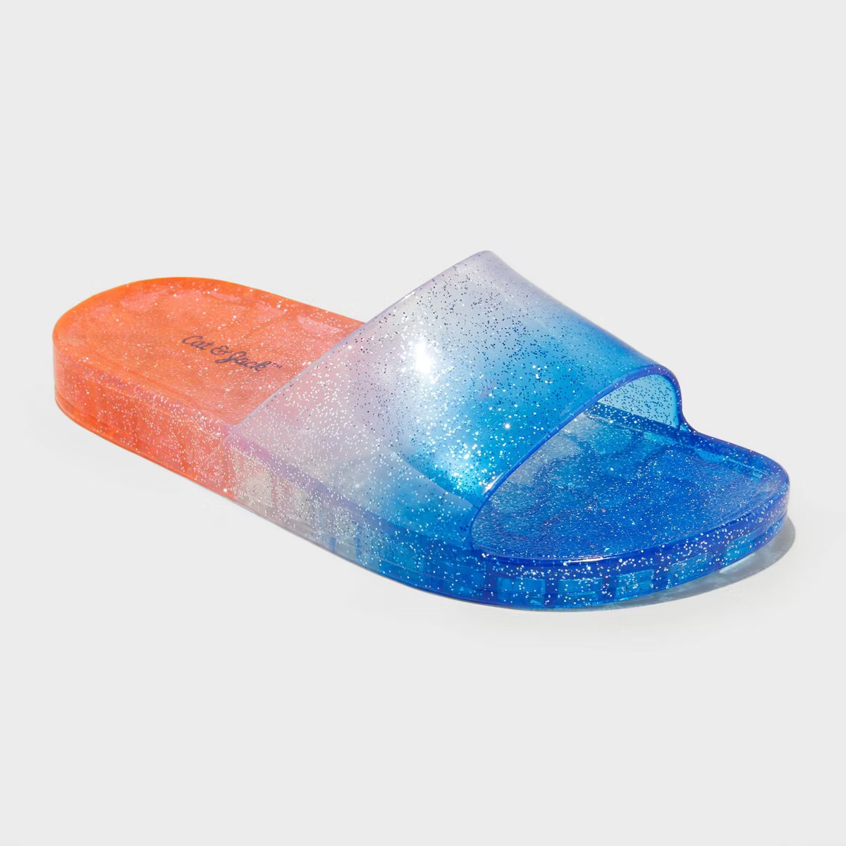 Kids' Oaklyn Glitter Jelly Slides - Cat & Jack™ | Target