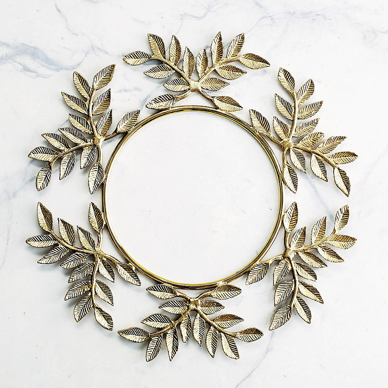 Set of 4 Linden Leaf Metal Chargers - Frontgate | Frontgate