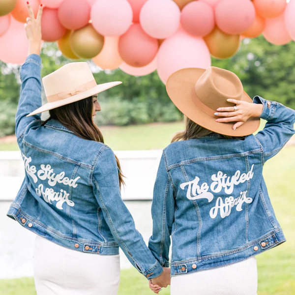 Custom Retro Jean Jacket | Sprinkled With Pink