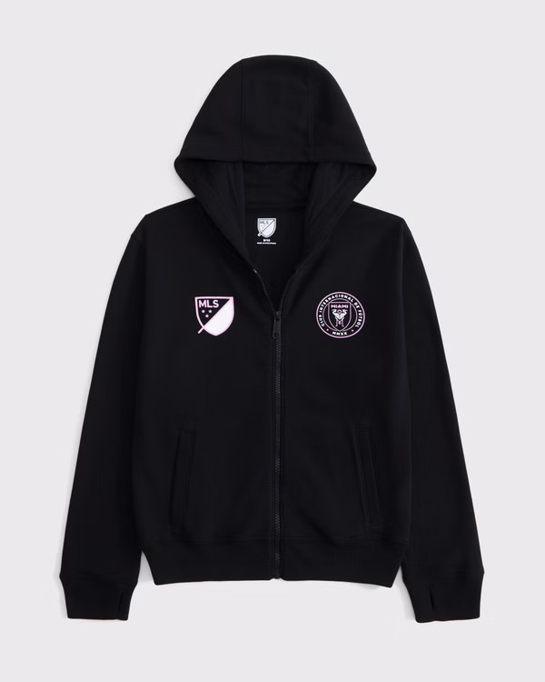 boys lionel messi graphic full-zip hoodie | boys tops | Abercrombie.com | Abercrombie & Fitch (US)