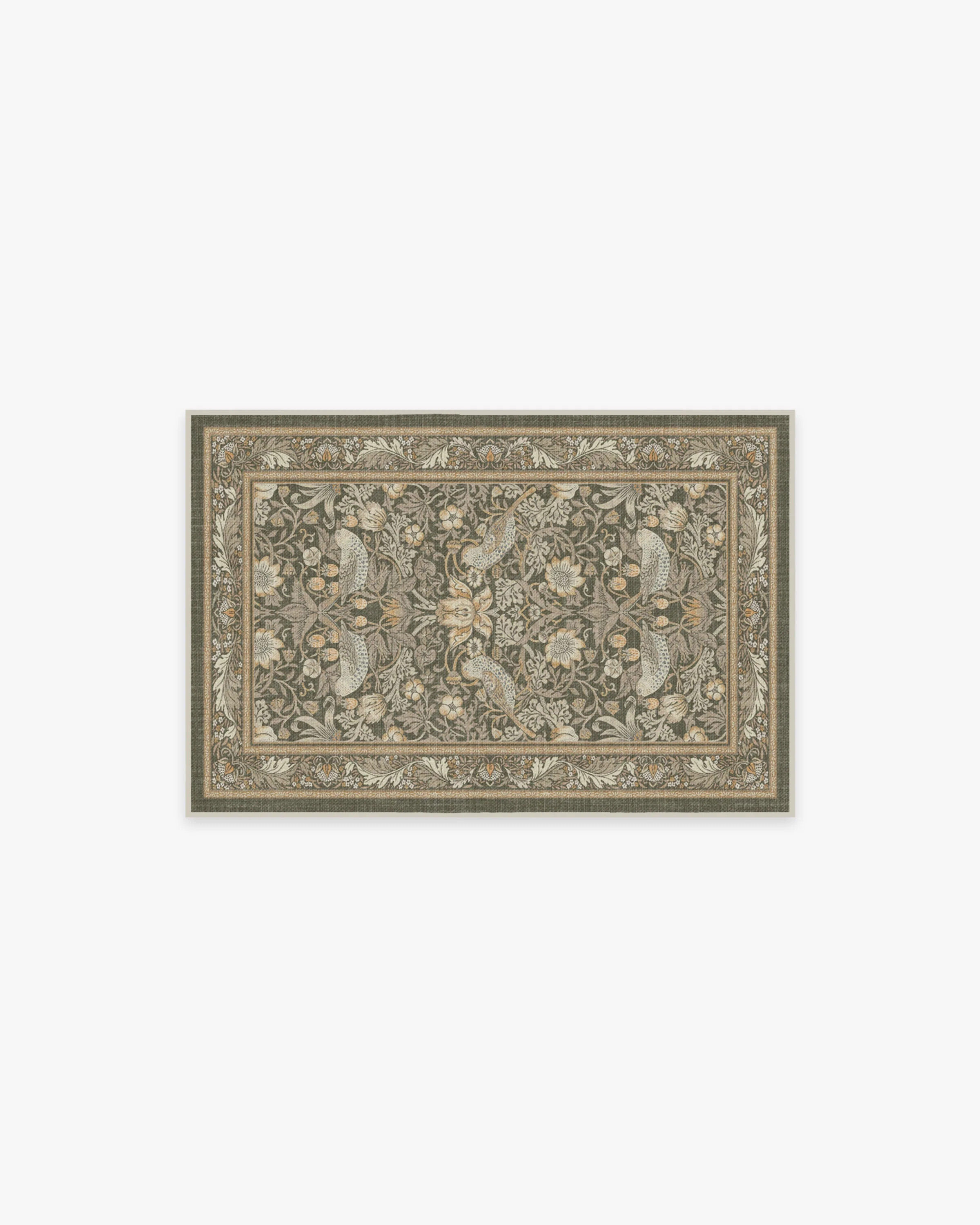 Strawberry Thief Stone Gold Rug | Ruggable