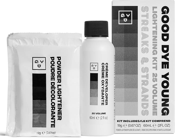 Good Dye Young Hair Lightener Kit (Streaks and Strands) with Dust Free Powder Lightener & 25 Volu... | Amazon (US)