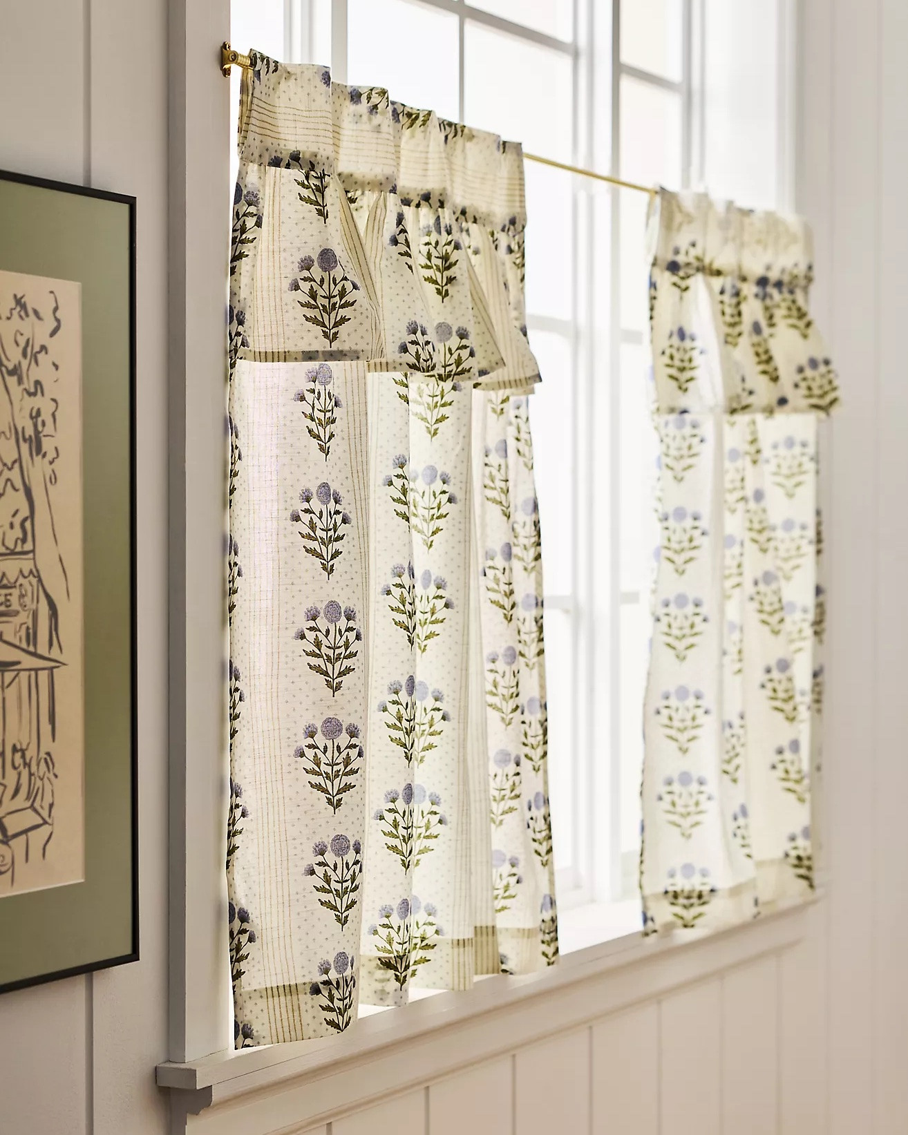 What pretty cafe curtains! Love the sweet block print in blues and greens.

#LTKdayinmylife #LTKHome #LTKSeasonal