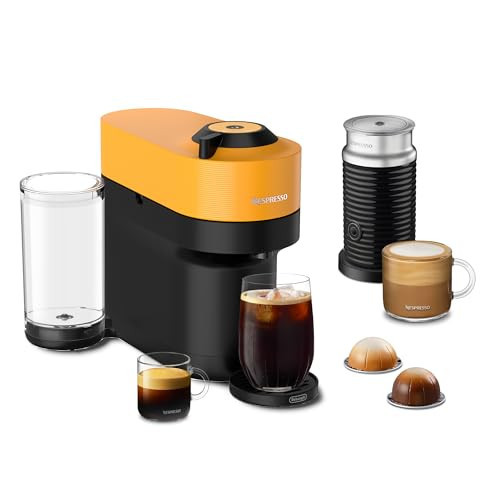 Nespresso Vertuo Pop+ by De'Longhi with Aeroccino, 1500 watts, Mango Yellow | Amazon (US)