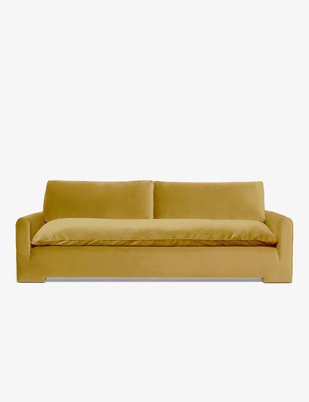 Rupert Sofa by Sarah Sherman Samuel, Goldenrod Velvet 102"W | Lulu and Georgia 