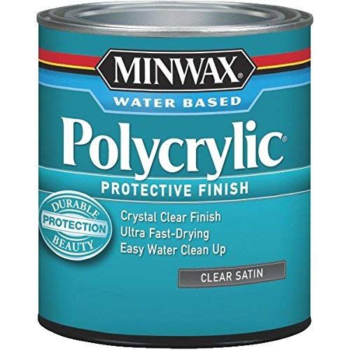 Minwax 63333444 Polycrylic Protective Finish Water Based,1 quart, Satin | Amazon (US)