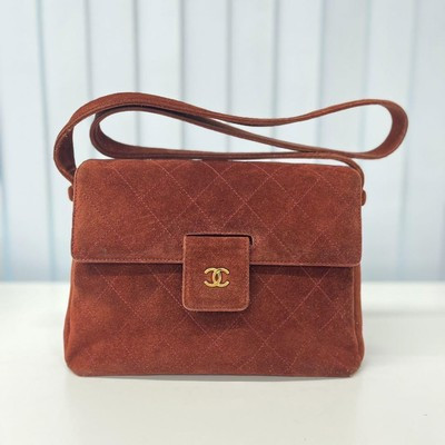 Chanel Matelasse Suede  Shoulder Bag Brown from Japan  | eBay | eBay US