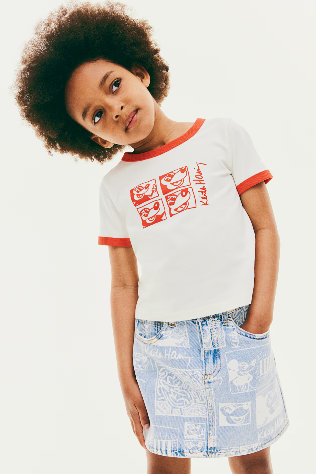 Printed Cotton T-shirt - Natural white - Kids | H&M CA | H&M (US + CA)