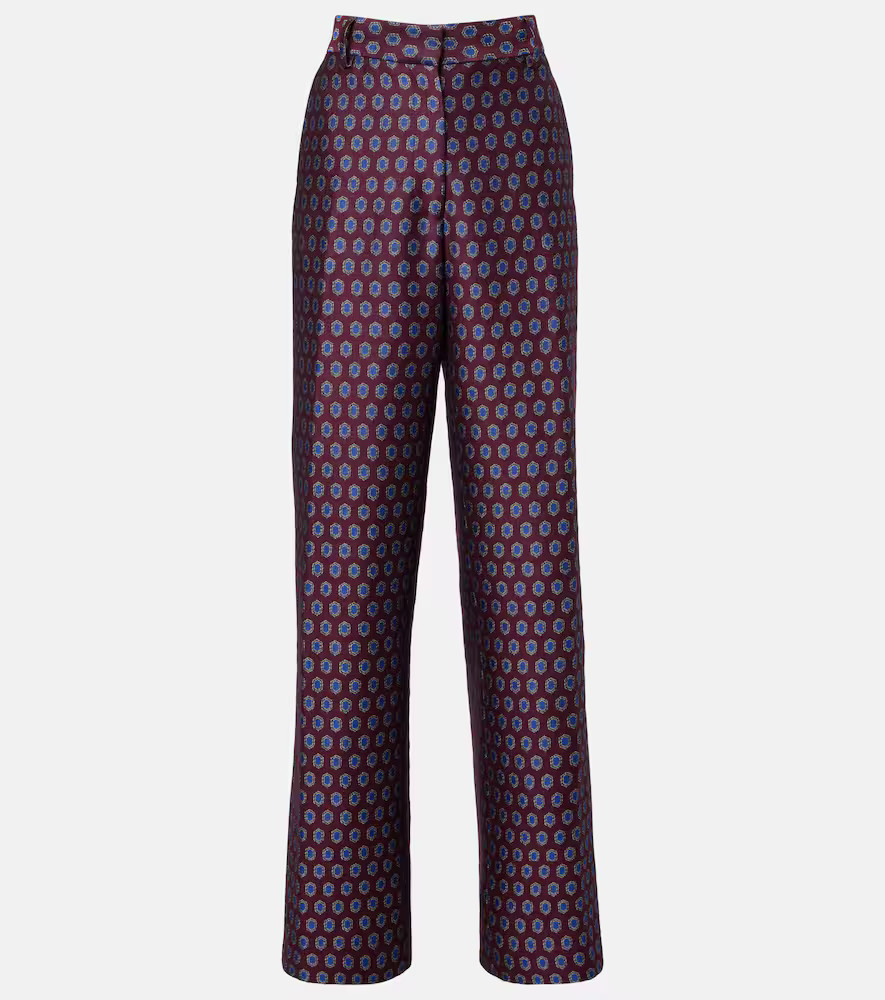 Dries Van Noten High-rise jacquard wide-leg pants | Mytheresa (US/CA)