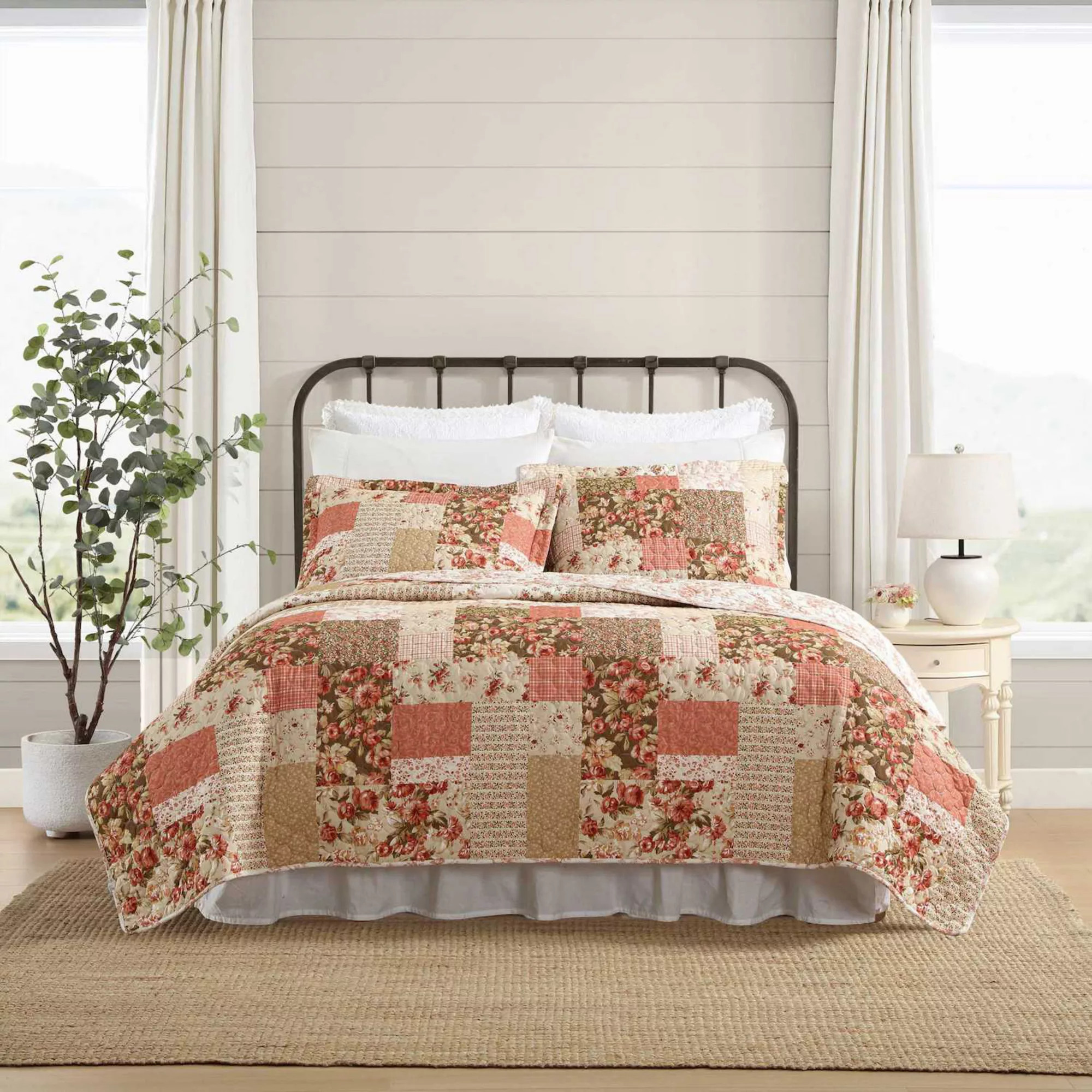 Laura Ashley Harrietta Patchwork Pink Quilt Set | Kohl's