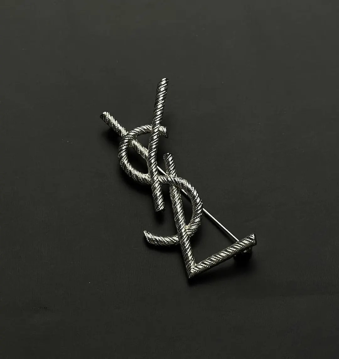 Vintage Yves Saint Laurent Silver Stunning Brooch | Etsy (US)