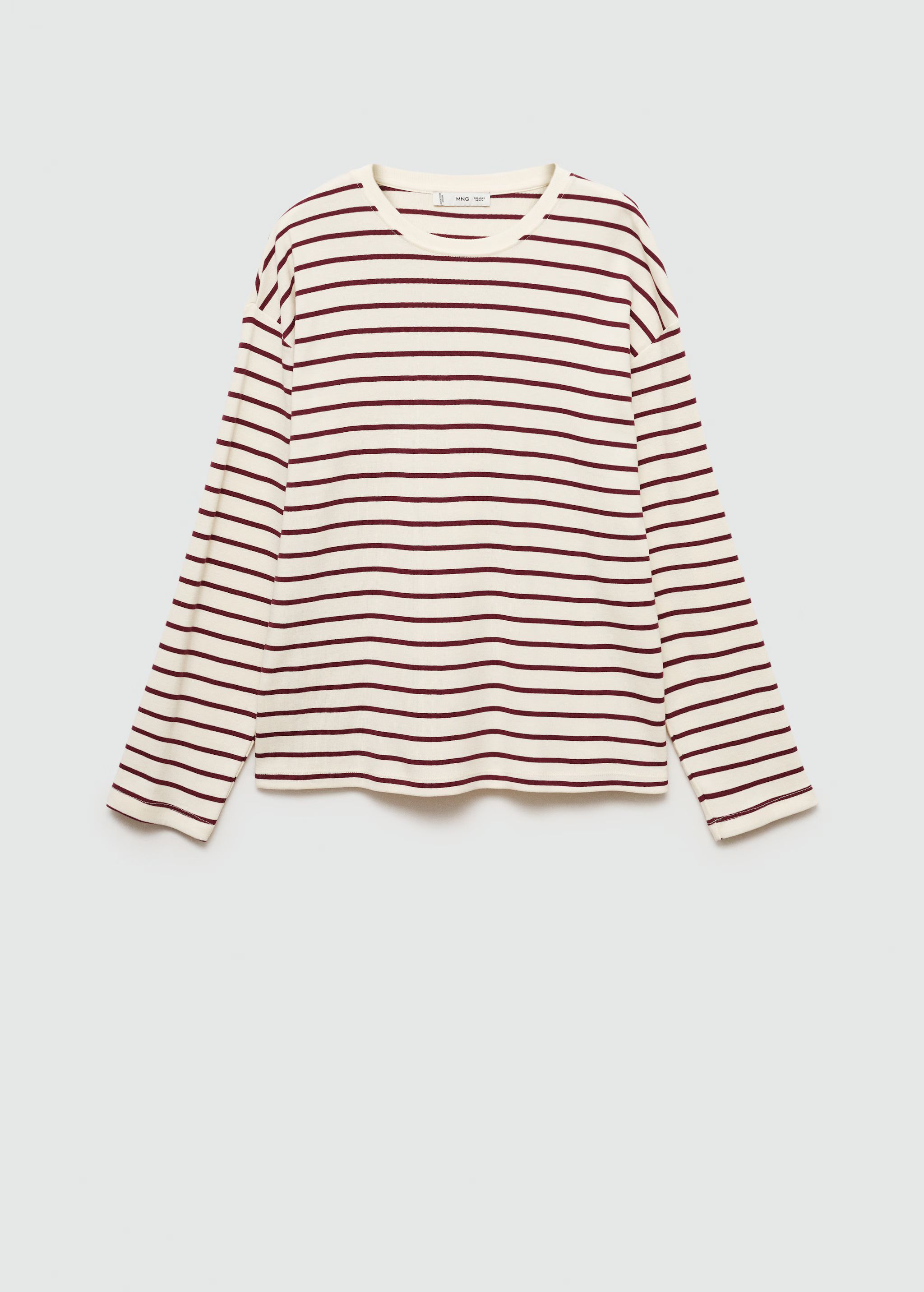 Striped knitted sweatshirt | MANGO (US)