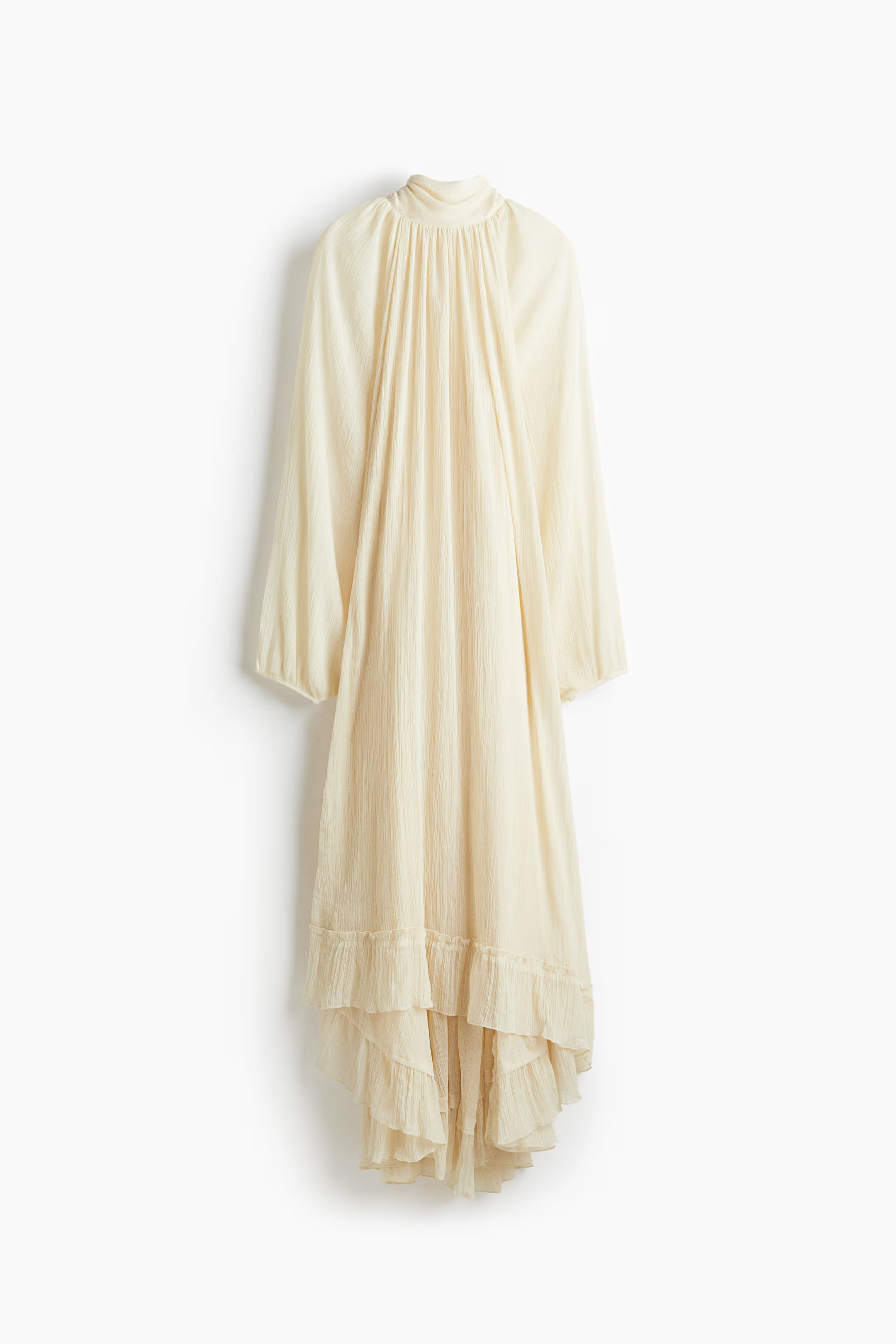 Bow-collar maxi dress - Cream - Ladies | H&M GB | H&M (UK, MY, IN, SG, PH, TW, HK)
