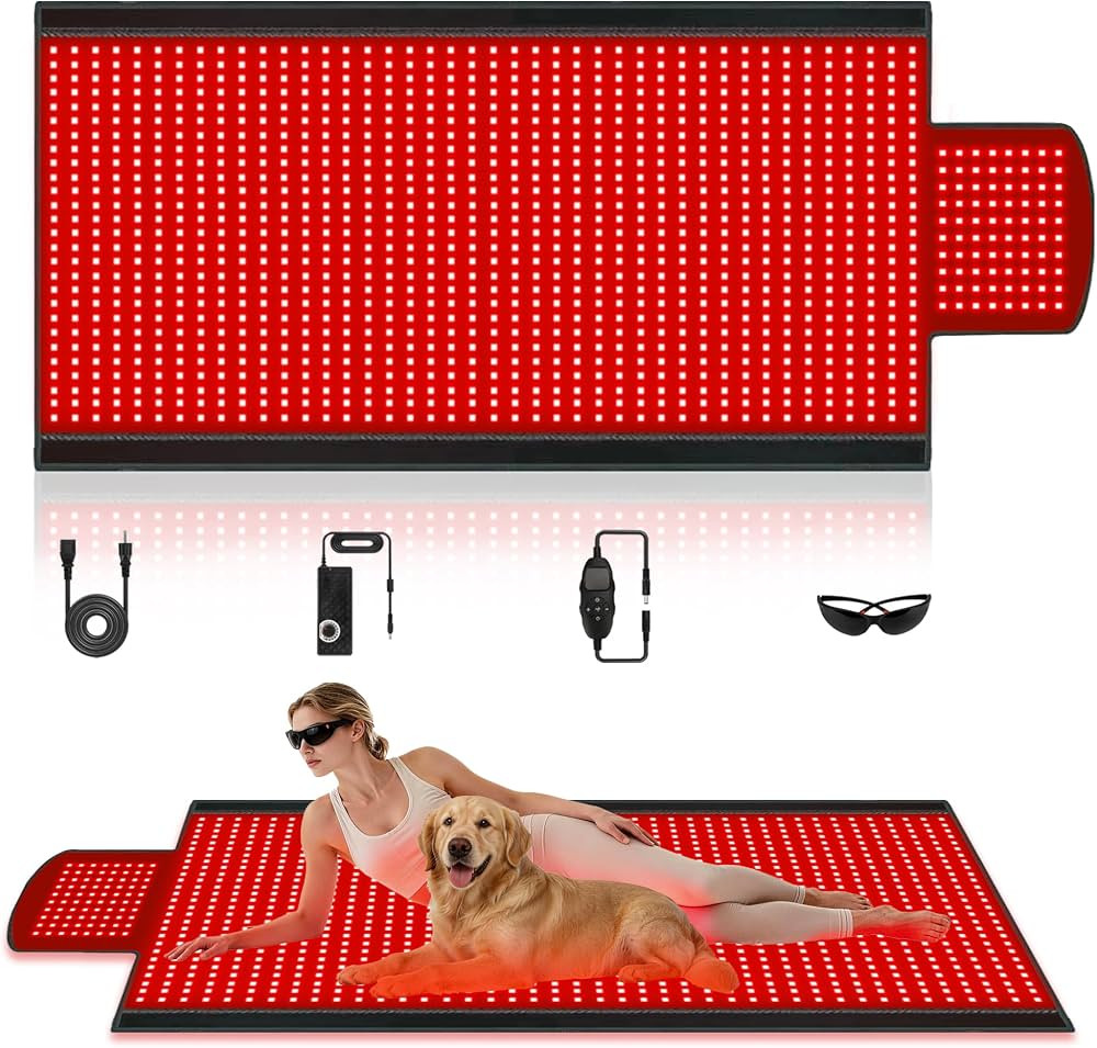 Red Light Therapy Mat Full Body with 1400 LEDs, 74"x33" Flexible Infrared Red Light Blanket for H... | Amazon (US)