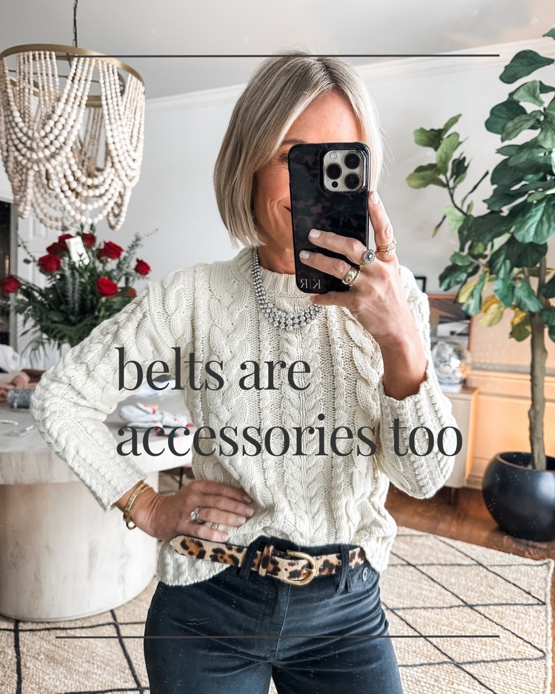 sweater in true size xs- wish i did small
velvet pants
leopard belt
J.Crew #injcrew @jcrew

#LTKSaleAlert #LTKmomlife #LTKHoliday