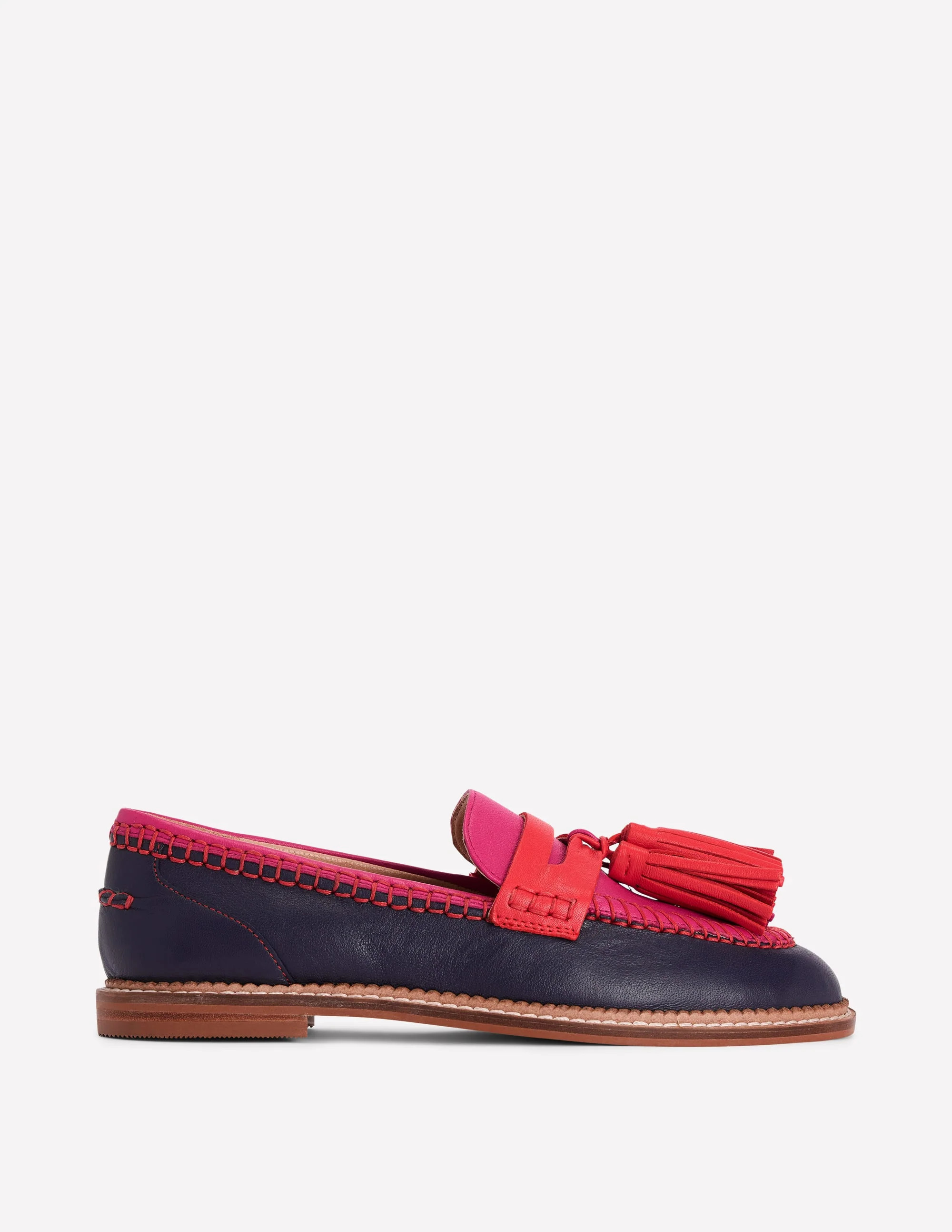 Nya Penny Loafers-Colourblock Tassel | Boden (US)