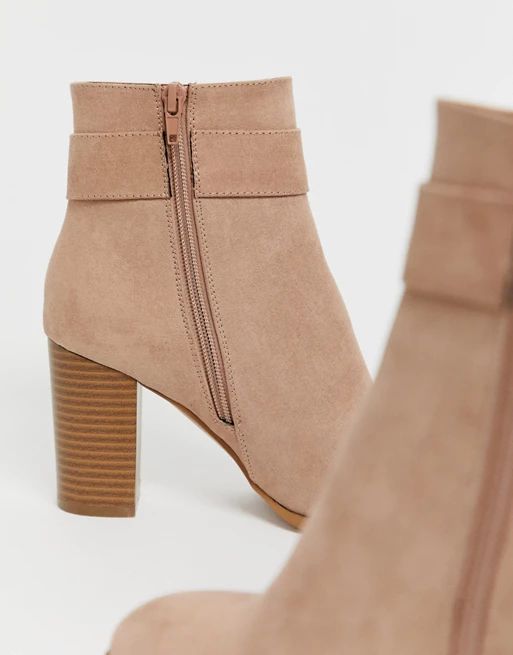 ASOS DESIGN Relay heeled ankle boots in taupe | ASOS | ASOS (Global)
