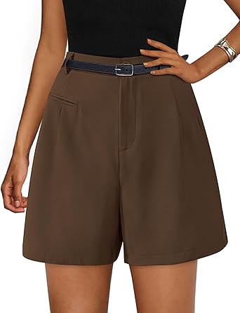 PRETTYGARDEN Shorts for Women Dressy 2026 Summer Elastic High Waisted Wide Leg Business Casual Wo... | Amazon (US)